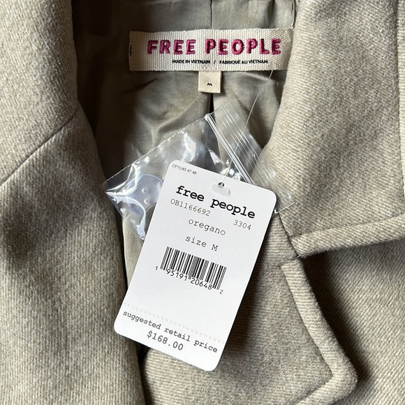 Free People Hannah Slouchy Double Breasted Blazer in Oregano - Picture 5 of 9